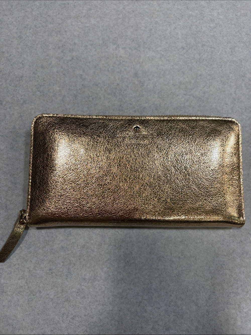Kate Spade Metallic Gold Zip-Around Women's Wallet